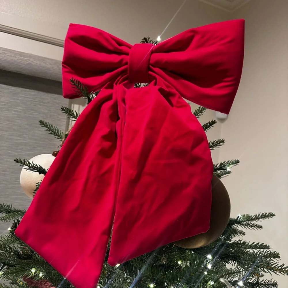 Large hot pink bow Christmas tree topper pinkmas